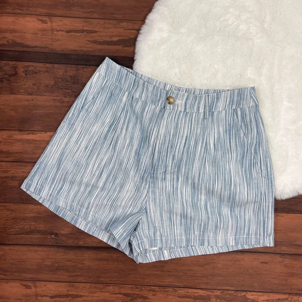 Altar'd State Blue White High‎ Rise Shorts Womens Small